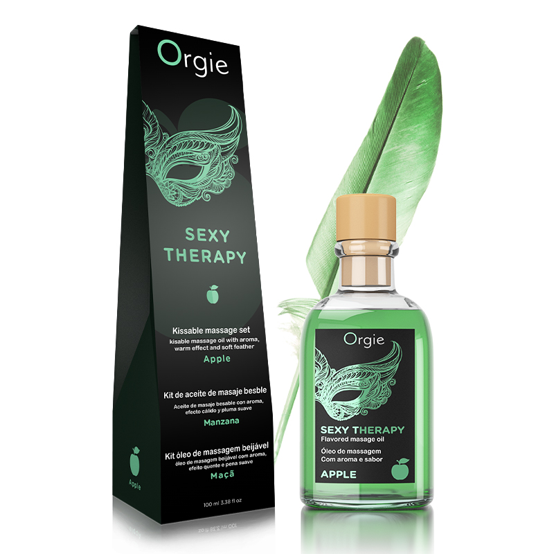 Orgie｜葡萄牙 Lips Massage Kit 熱感按摩油套裝 APPLE 清爽青蘋果口味 - 100ml